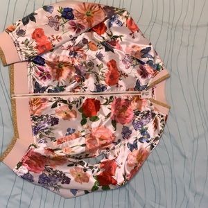 H&M SATIN FLOWER PRINT JACKET